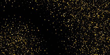 Konfeti bir siyah altın parçacıkların Glitter
