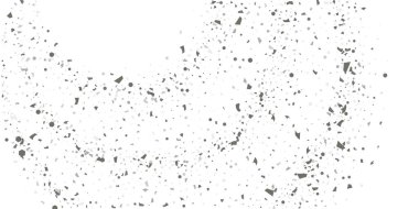 Beyaz arka planda gümüş simli konfeti.