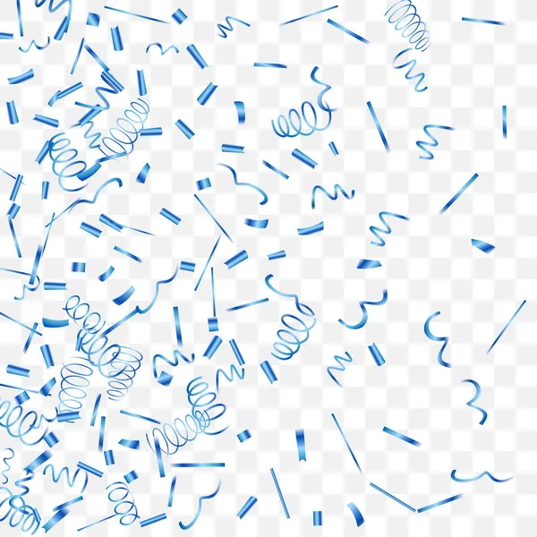 Abstract background with falling blue  confetti. — Stock Vector