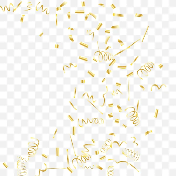 Abstract background with falling golden confetti. — Stock Vector