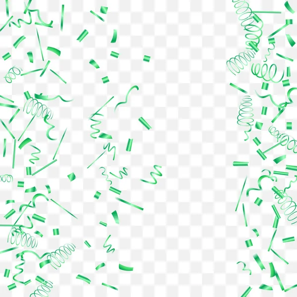 Fondo abstracto con confeti verde que cae . — Vector de stock