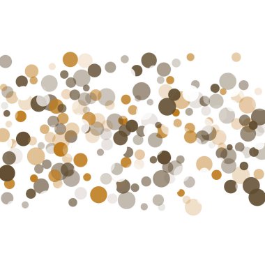 Altın, beyaz ve gri konfeti şeffaf noktalar.