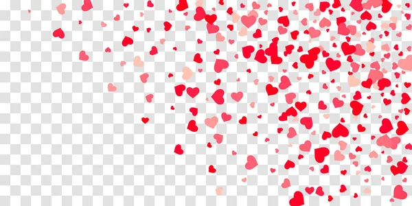 Corazón de confeti cae en el fondo . — Vector de stock