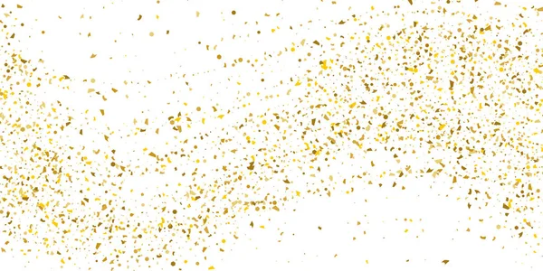 Beyaz arka planda altın parıltılı konfeti.