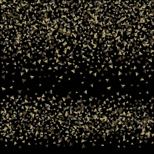 Gouden vallende confetti driehoeken — Stockvector