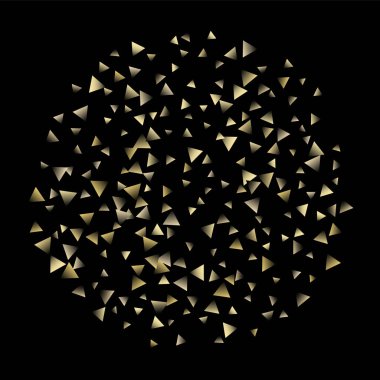 Altın düşen konfeti üçgenler