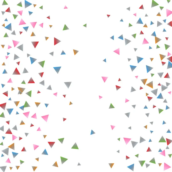 Konfetti trianglar på vit bakgrund. — Stock vektor