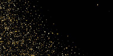 Konfeti bir siyah altın parçacıkların Glitter