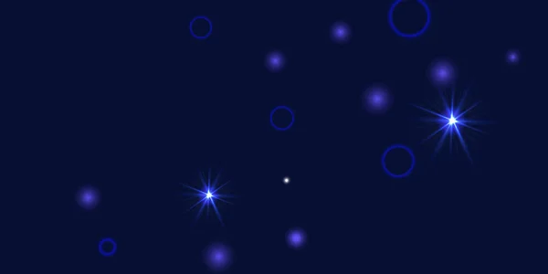 Абстрактный Синий Векторный Фон Ночном Небе Светят Хаотические Звезды Элемент — стоковый вектор