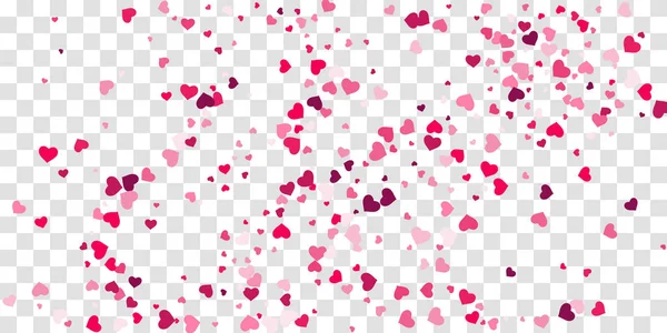 Coeur de confettis tombe sur le fond . — Image vectorielle