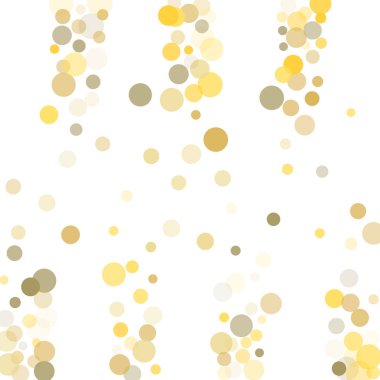 Beyaz zemin üzerine altın nokta konfeti.