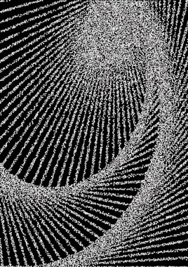 Eğri çizgiler siyah bir zemin üzerine Simli kum