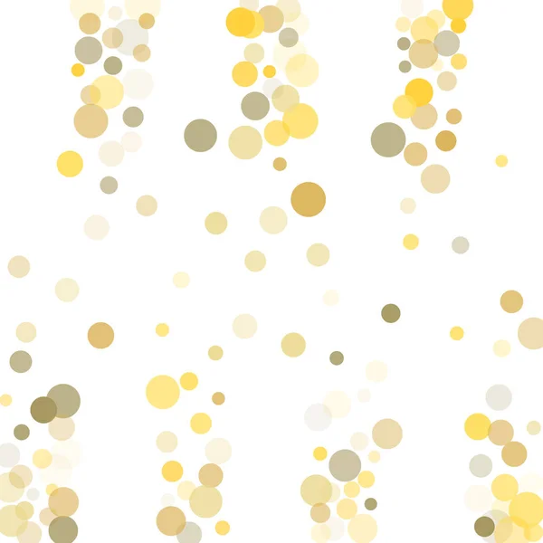 Confettis point d'or sur fond blanc . — Image vectorielle