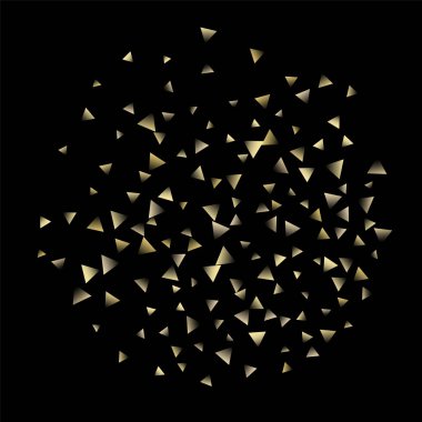 Altın düşen konfeti üçgenler