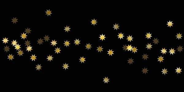 Random stars shine on a black background. — Stock Vector