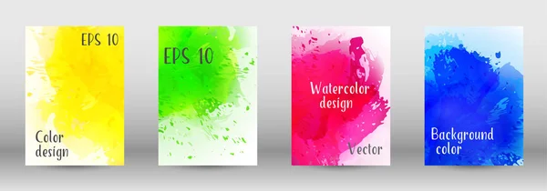 Copertina di design con un'immagine di spray acquerello . — Vettoriale Stock