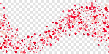 Kalp konfeti arka plan üzerine düşüyor.