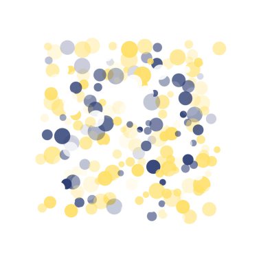 Altın, mavi konfeti şeffaf noktalar.