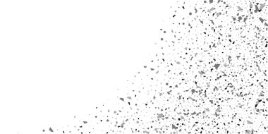 Beyaz arka planda gümüş simli konfeti.