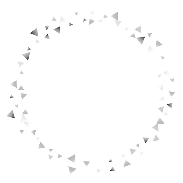 Серебряный треугольник конфетти на белом фоне . — стоковый вектор