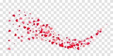 Kalp konfeti arka plan üzerine düşüyor.