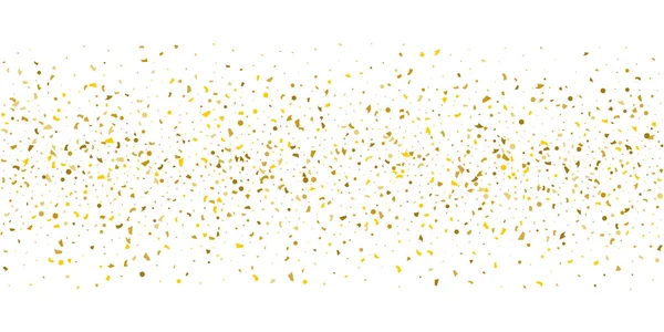 Złote konfetti brokatowe na białym tle. — Wektor stockowy