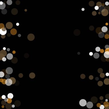 Altın, beyaz ve gri konfeti şeffaf noktalar.