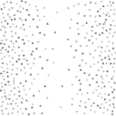 Beyaz bir arka plan üzerinde gümüş konfeti üçgen.