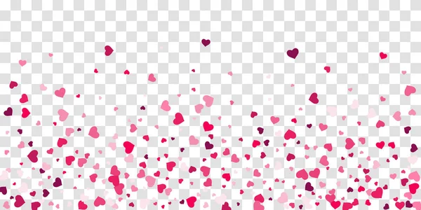 Coeur de confettis tombe sur le fond . — Image vectorielle