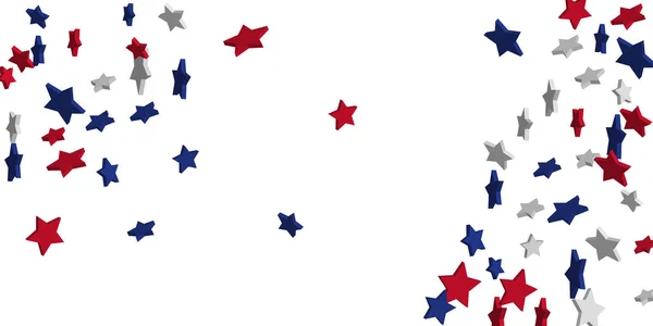 Abstracte achtergrond rode, witte en blauwe sterren — Stockvector