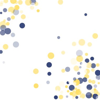 Altın, mavi konfeti şeffaf noktalar.