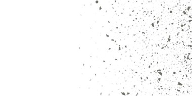 Beyaz arka planda gümüş simli konfeti.