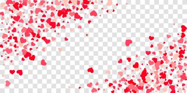 Kalp konfeti arka plan üzerine düşüyor.