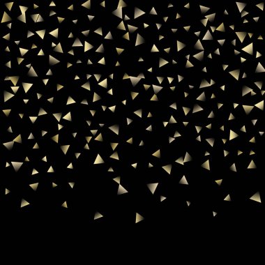 Altın düşen konfeti üçgenler