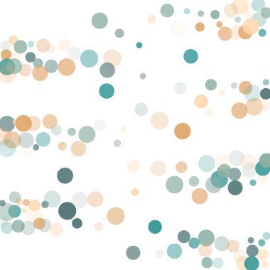 Beyaz arka plan konfeti şeffaf noktalar soyut.