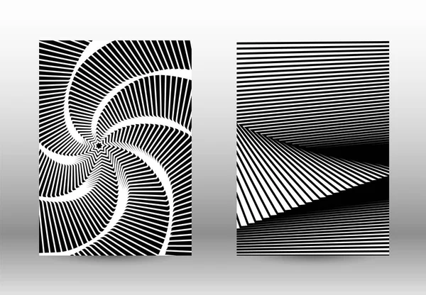 Conjunto de patrones abstractos con líneas distorsionadas. — Archivo Imágenes Vectoriales