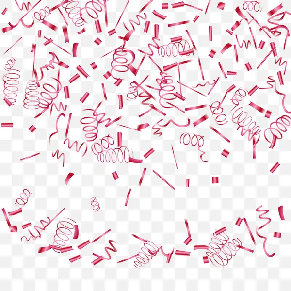 Abstract background with falling red confetti. — Stock Vector
