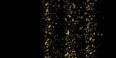 Konfeti bir siyah altın parçacıkların Glitter