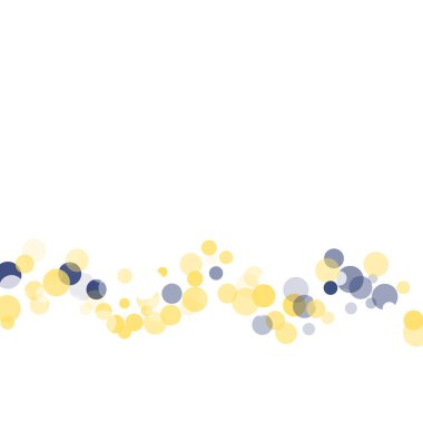 Altın, mavi konfeti şeffaf noktalar.