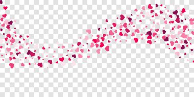 Kalp konfeti arka plan üzerine düşüyor.