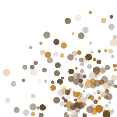 Altın, beyaz ve gri konfeti şeffaf noktalar.