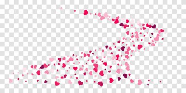 Kalp konfeti arka plan üzerine düşüyor.