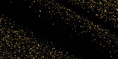 Konfeti bir siyah altın parçacıkların Glitter