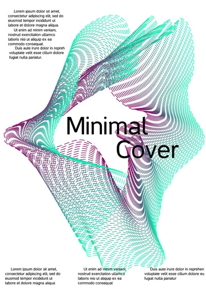 Design de capa com linhas abstratas . —  Vetores de Stock