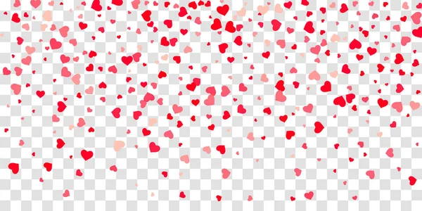 Coeur de confettis tombe sur le fond . — Image vectorielle