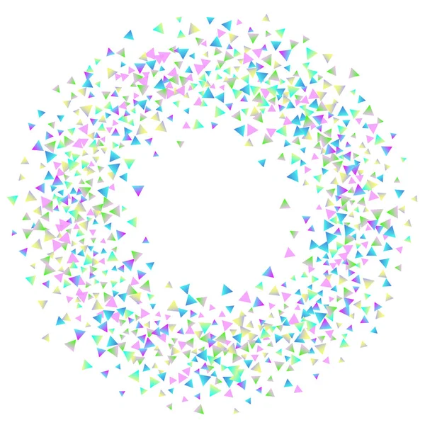 Konfetti-Dreiecke auf weißem Hintergrund. — Stockvektor