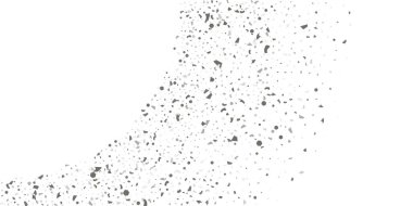 Beyaz arka planda gümüş simli konfeti.