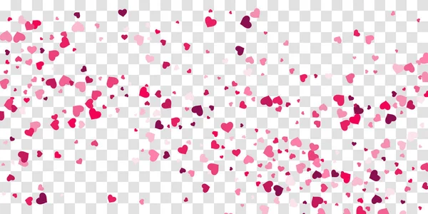 Corazón de confeti cae en el fondo . — Vector de stock