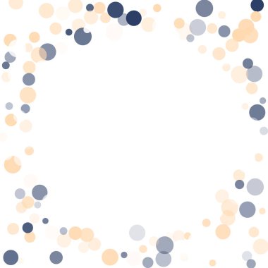 Altın, mavi konfeti şeffaf noktalar.