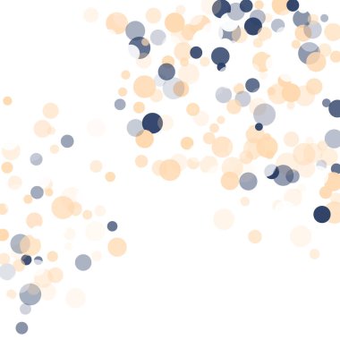 Altın, mavi konfeti şeffaf noktalar.